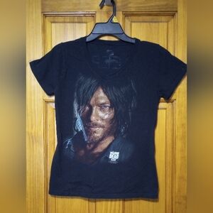 Black Walking Dead Graphic T-Shirt, Size L